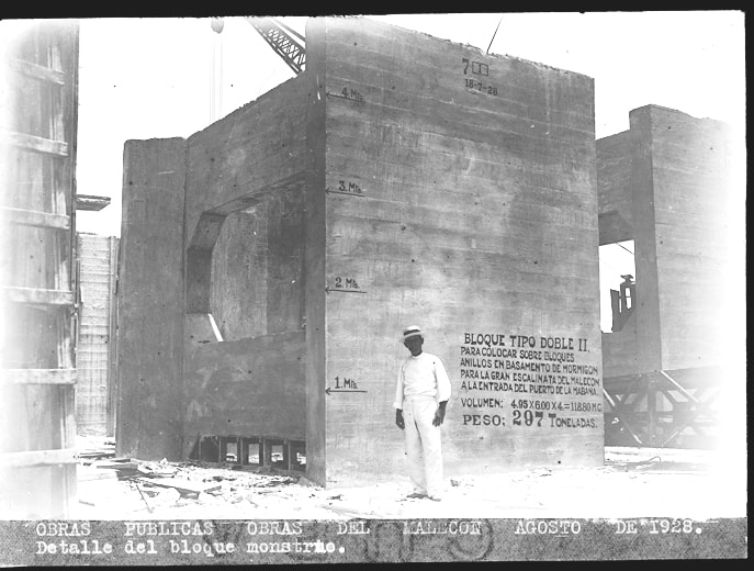 Obras de construcción del Malecón Habanero (1928)