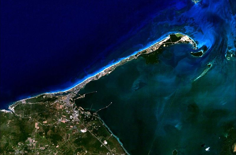 Vista satelital de Varadero