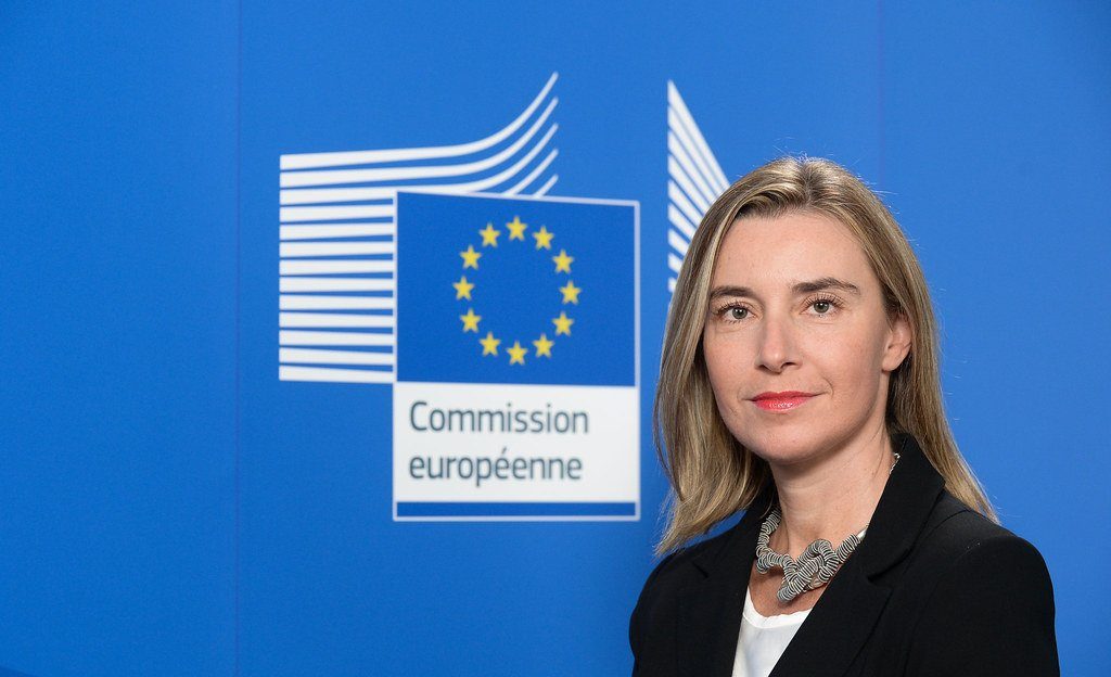 La alta representante de la UE para asuntos exteriores, Mogherini