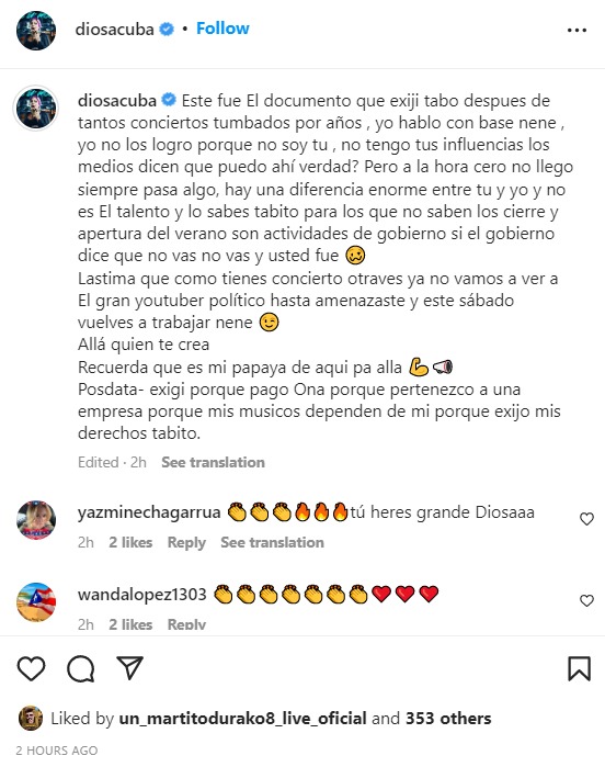 Pol Mica Entre La Diosa De Cuba Y Yomil El M Sico La Llama Vulgar Y Solariega Todo Cuba