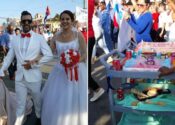 Cubanos critican imagen de casados en desfile del Primero de Mayo: “Exceso de ridiculez”