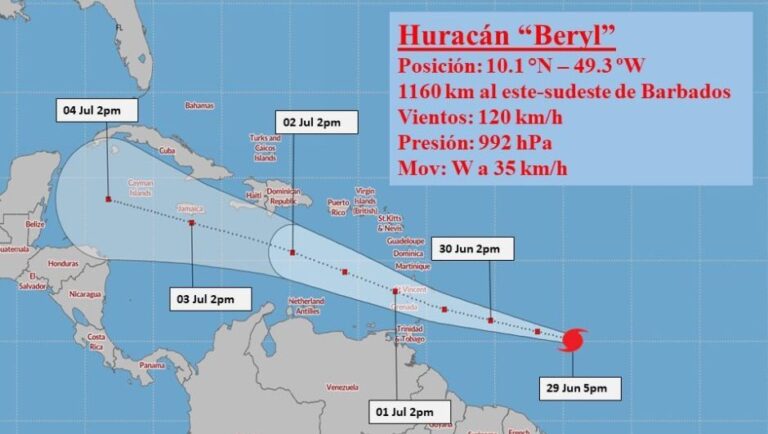 Tormenta tropical Beryl se convierte en huracán Todo Cuba